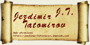 Jezdimir Tatomirov vizit kartica
